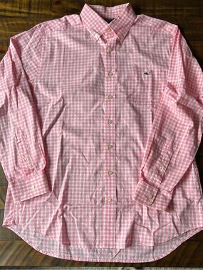 Vineyard Vines Pink Gingham Button-Down Shirt
